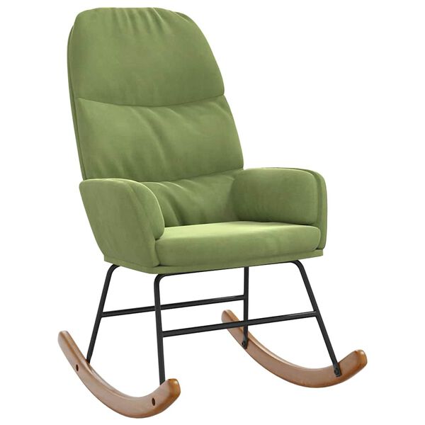 vidaXL Schommelstoel fluweel lichtgroen