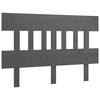vidaXL Hoofdbord 203,5x3x81 cm massief grenenhout grijs