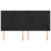 vidaXL Hoofdbord zwart 160x5x118/128 cm fluweel