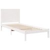 vidaXL Bedframe extra lang zonder matras massief hout wit 90x210 cm