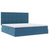 vidaXL Opslag bed met matras Donkerblauw 200 x 200 cm Fluweel