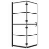vidaXL Douchewand inklapbaar 120x140 cm ESG zwart
