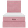 vidaXL Ottoman bed met matrassen 90x190cm fluweel roze