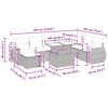vidaXL 9-delige Loungeset met kussens poly rattan grijs