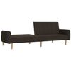vidaXL Slaapbank 2-zits met voetenbank stof donkerbruin