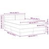 vidaXL Boxspring bed met matras met LED Zwart 140 x 200 cm Stof