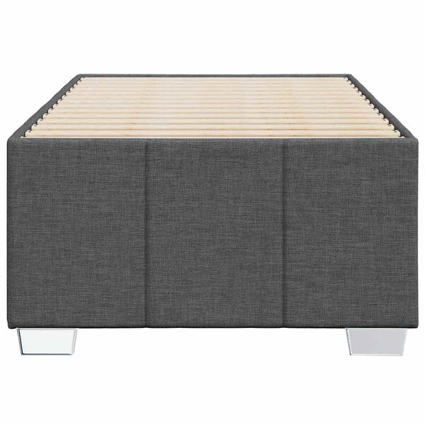 vidaXL Bedframe zonder matras 100x200 cm stof donkergrijs