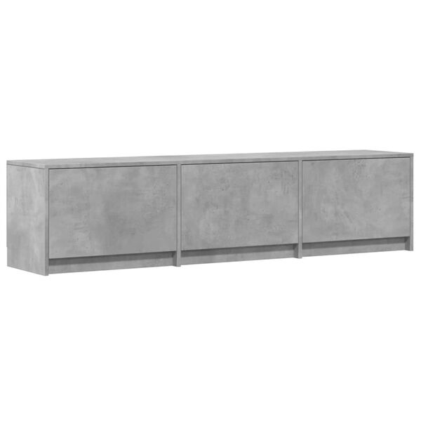 vidaXL TV-kast met LED Betonkleurig 165 x 34 x 40 cm Bewerkt hout