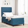 vidaXL Boxspringbed met matras met LED Blauw 100 x 200 cm Fluweel
