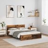 vidaXL Bedframe met hoofdeinde Oud Hout 140 x 200 cm Bewerkt hout