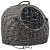 vidaXL Kattendrager 50x42x40 cm natuurlijk wilgenhout grijs