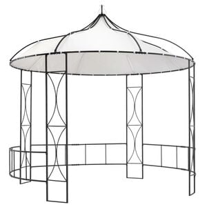 vidaXL Prieel rond 300x290 cm wit