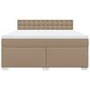 vidaXL Boxspring met matras kunstleer cappuccinokleurig 180x200 cm
