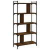 vidaXL Boekenkast 5-laags 76x32x158 cm bewerkt hout bruin eikenkleur
