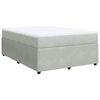 vidaXL Boxspring met matras fluweel lichtgrijs 160x200 cm