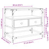 vidaXL Tv-meubel met glazen blad 60x35x51 cm bewerkt hout sonoma eiken