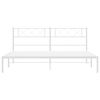 vidaXL Bedframe met hoofdbord metaal wit 193x203 cm
