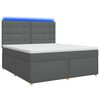 vidaXL Boxspringbed met matras Donkergrijs 140 x 200 cm Stof