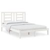 vidaXL Bedframe zonder matras massief grenenhout wit 150x200 cm