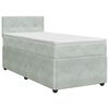 vidaXL Boxspringbed met matras Lichtgrijs 100 x 200 cm Fluweel