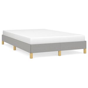 vidaXL Bedframe zonder matras 120x190 cm stof lichtgrijs