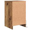 vidaXL LED Bedside Kast met lade Oud hout 38 x 34 x 61 cm Bewerkt hout