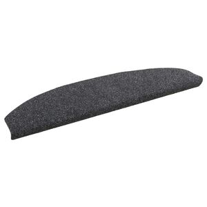 vidaXL Zelfklevende Trapmatten 15 st 80 x 24,5 x 3,5 cm Donkergrijs