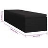 vidaXL Ligbed met kussen poly rattan zwart