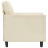 vidaXL Fauteuil 60 cm kunstleer cr&egrave;mekleurig