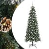 vidaXL Kunstkerstboom met 300 LED Groen 210 cm PVC en Plastic en Staal