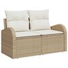 vidaXL Tuin Sofa Set met opslag 9 pcs Beige Poly riet