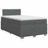 vidaXL Boxspringbed met matras Donkergrijs 120 x 200 cm Stof