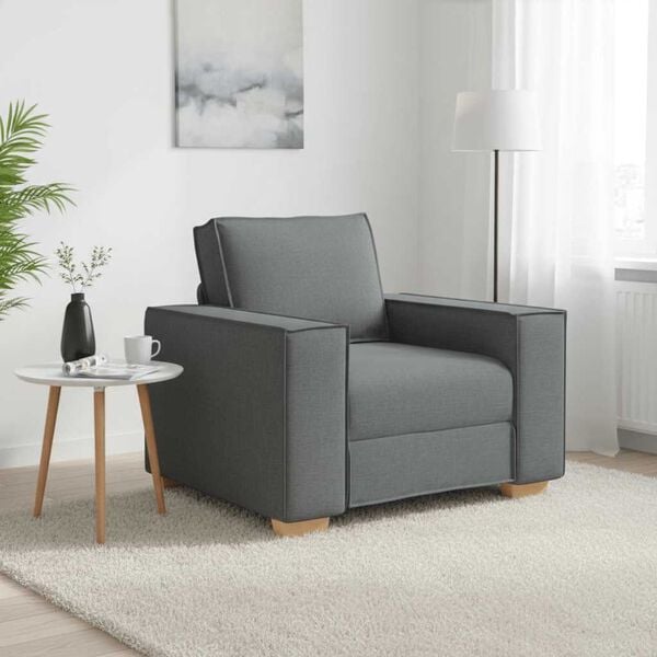 vidaXL Sofa Stoel Donkergrijs 100x78x84 cm Stof