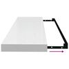 vidaXL Wandschappen zwevend 2 st 90x23,5x3,8 cm MDF hoogglans wit