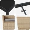 vidaXL Tuin eettafelset met kussen 7 pcs Beige poly rattan