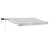 vidaXL Handmatige Luifelhouder met LED's Lichtgrijs en wit. 5 x 3 m