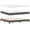 vidaXL Boxspringbed met matras Donkergrijs 200 x 200 cm Stof