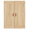 vidaXL Hoge kast 69,5x34x180 cm bewerkt hout sonoma eikenkleurig