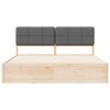 vidaXL Bedframe met Gevoerd Hoofdgedeelte Donkergrijs 200 x 200 cm