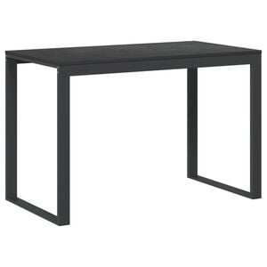 vidaXL Computerbureau 110x60x73 cm spaanplaat zwart