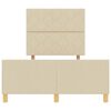 vidaXL Bedframe met hoofdeinde Cr&egrave;me 120 x 190 cm Stof
