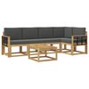 vidaXL Buiten bankenset met kussen 6 pcs Wit en antracietkleurig