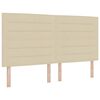 vidaXL Boxspringbed met matras met hoofdeinde Cr&egrave;me 180 x 200 cm Stof