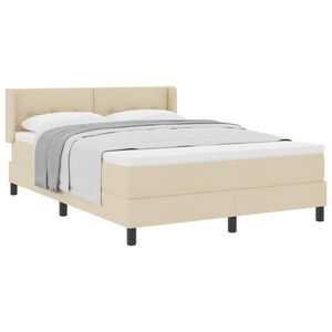 vidaXL Boxspringbed met matras Cr&egrave;me 200 x 140 cm Polyester