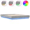 vidaXL Bedframe met LED-verlichting grijs sonoma eikenkleur 120x200 cm