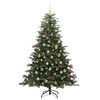 vidaXL Kunstkerstboom Groen 180 cm PVC en Metaal en Plastic