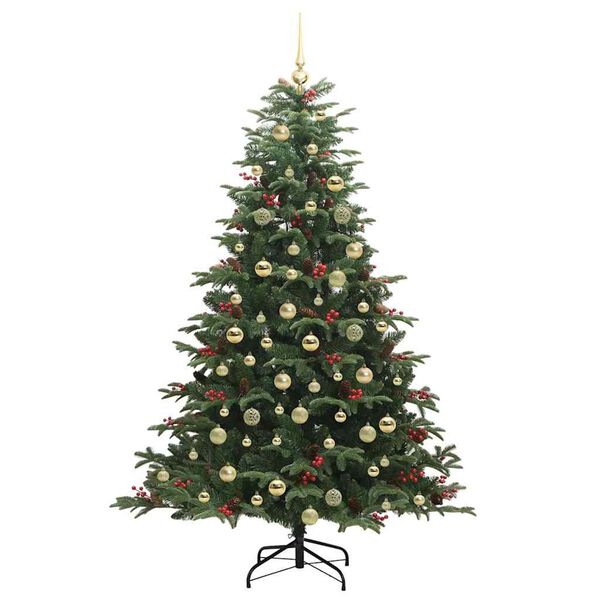 vidaXL Kunstkerstboom Groen 180 cm PVC en Metaal en Plastic