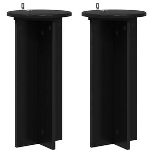 vidaXL Plantenstandaard 2 st Zwart 29,5 x 29,5 x 60 cm Bewerkt hout