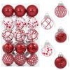 vidaXL Kerstballen set 30 st Rood &Oslash; 6 cm PET