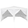 vidaXL Partytent Wit 400 x 400 x 266 cm Polyetheen